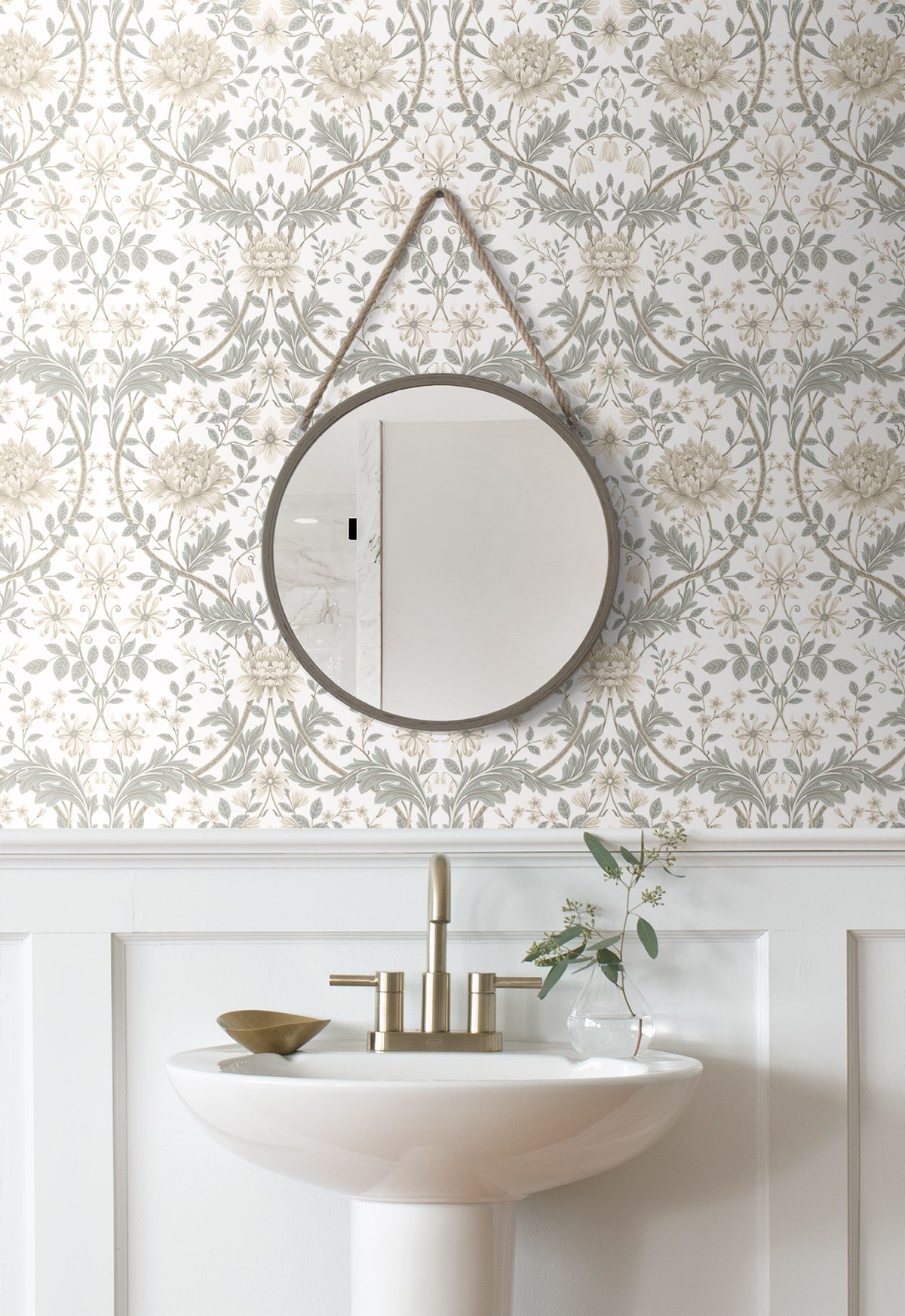 Honeysuckle Trail Floral Premium Peel and Stick Removable Wallpaper