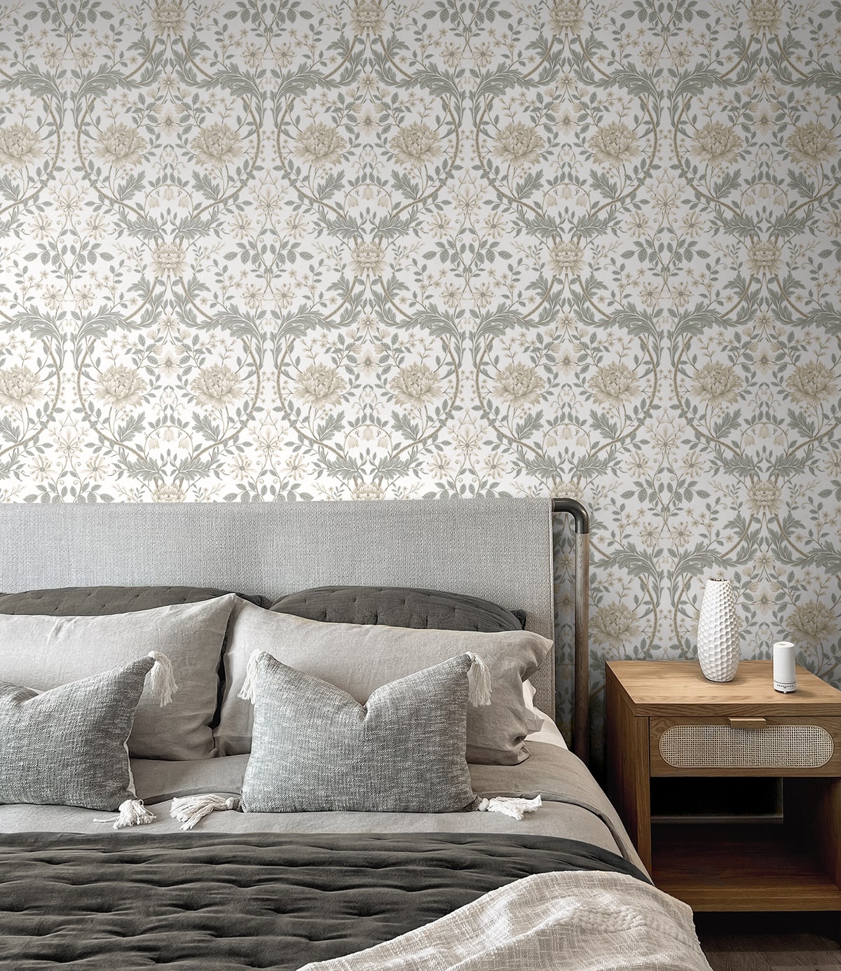 Honeysuckle Trail Floral Premium Peel and Stick Removable Wallpaper