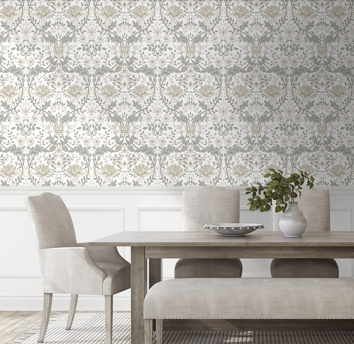 Honeysuckle Trail Floral Premium Peel and Stick Removable Wallpaper