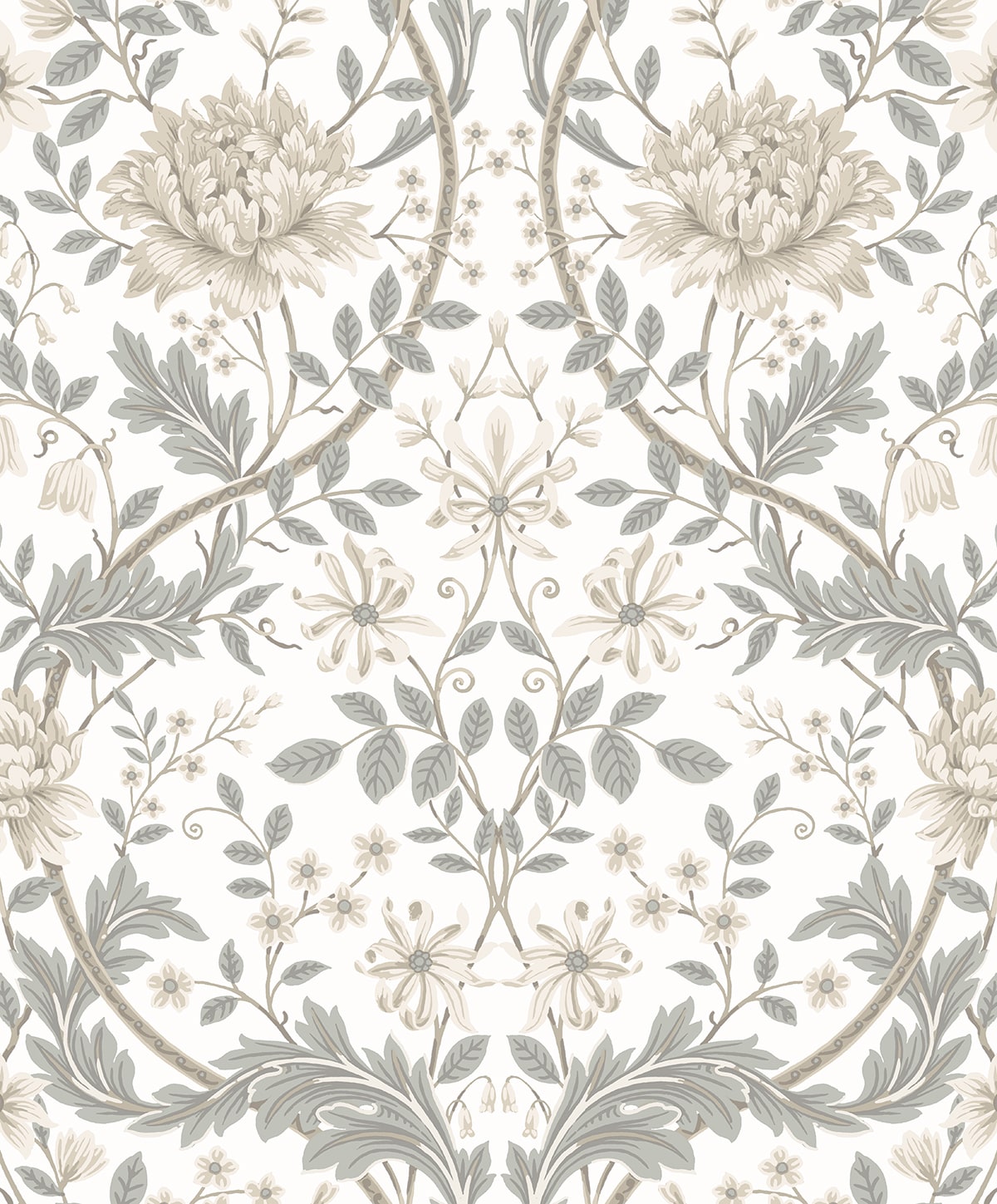 Honeysuckle Trail Floral Premium Peel and Stick Removable Wallpaper