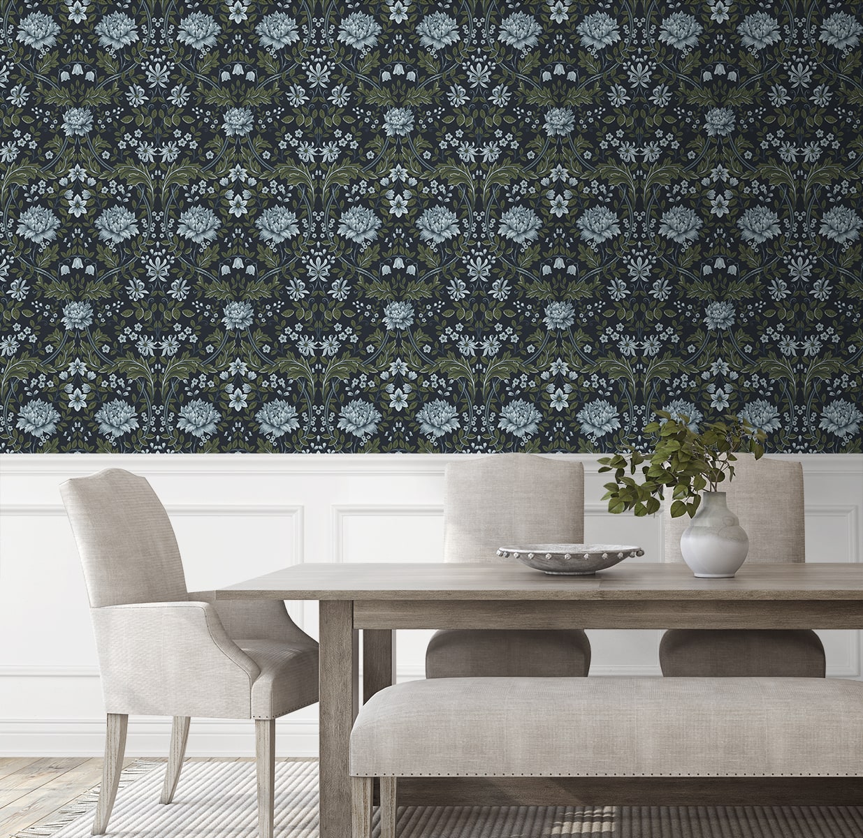Honeysuckle Trail Floral Premium Peel and Stick Removable Wallpaper