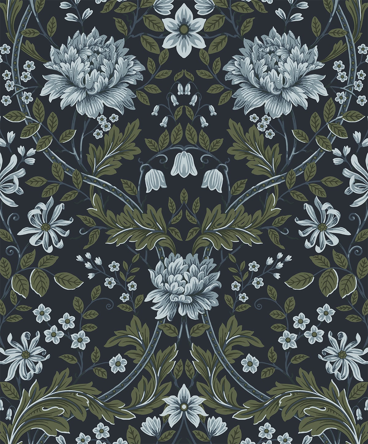 Honeysuckle Trail Floral Premium Peel and Stick Removable Wallpaper
