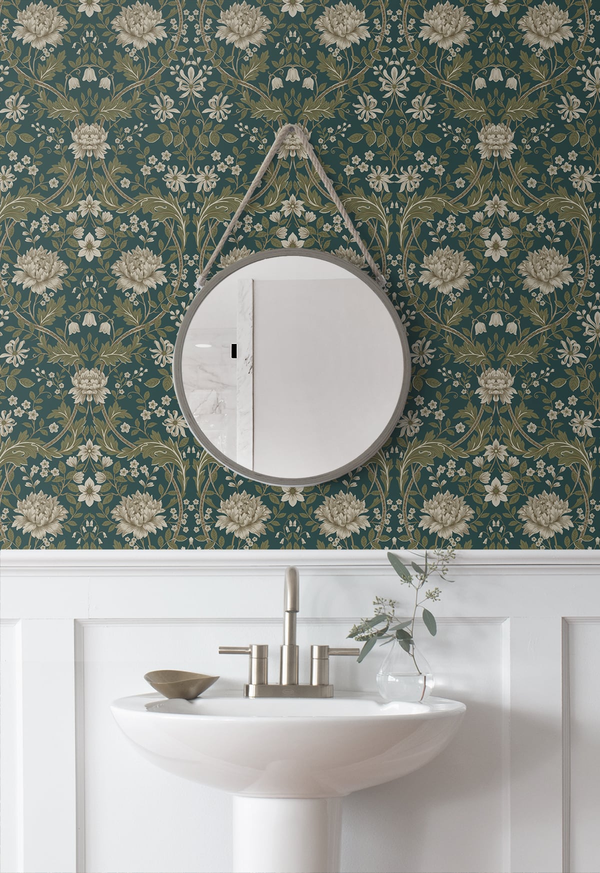 Honeysuckle Trail Floral Premium Peel and Stick Removable Wallpaper