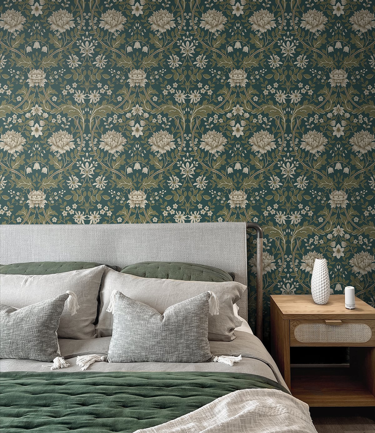 Honeysuckle Trail Floral Premium Peel and Stick Removable Wallpaper