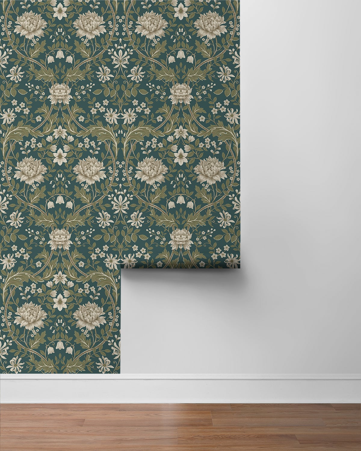 Honeysuckle Trail Floral Premium Peel and Stick Removable Wallpaper