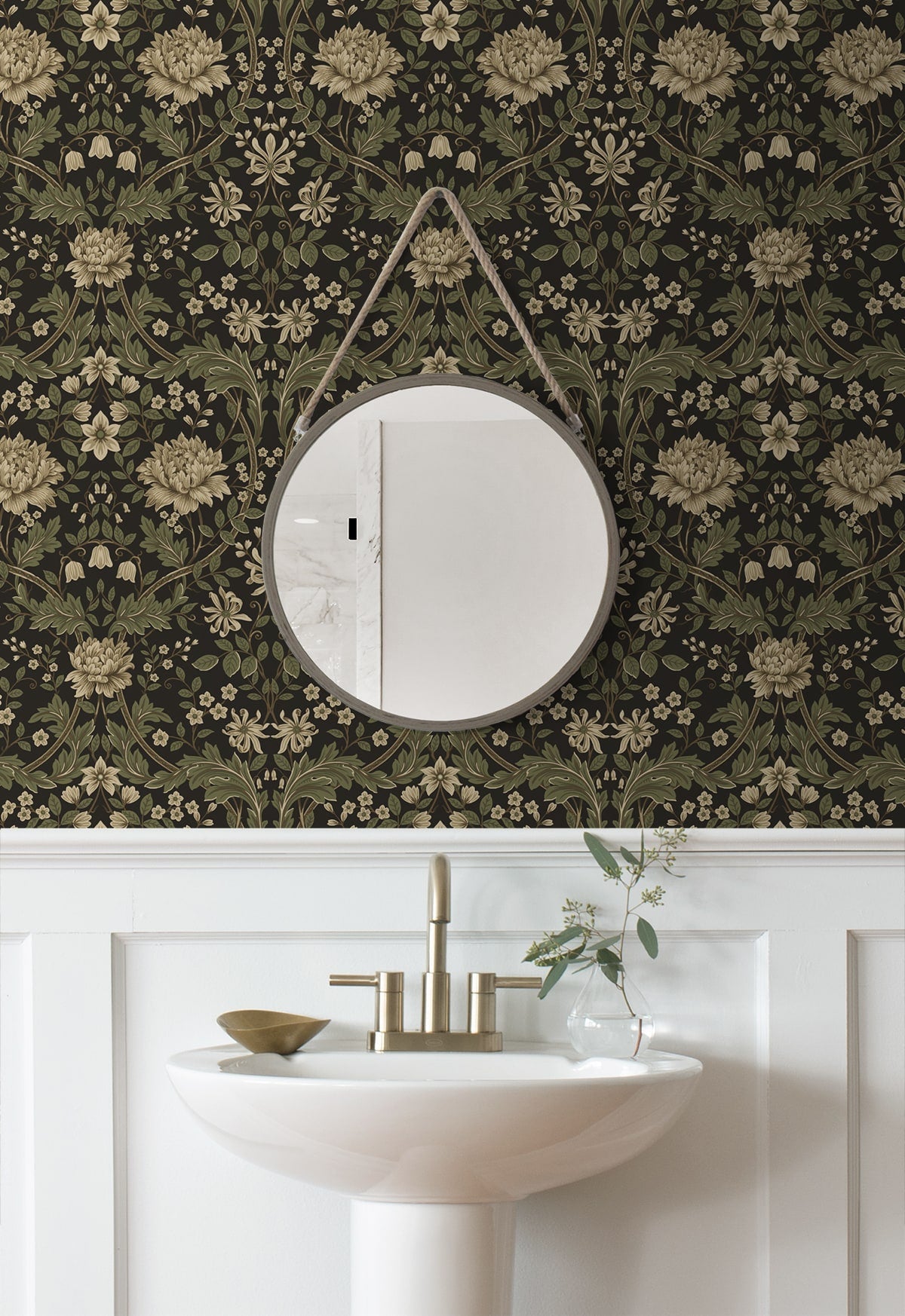 Honeysuckle Trail Floral Premium Peel and Stick Removable Wallpaper