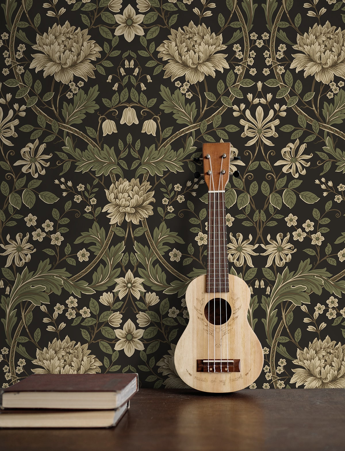 Honeysuckle Trail Floral Premium Peel and Stick Removable Wallpaper