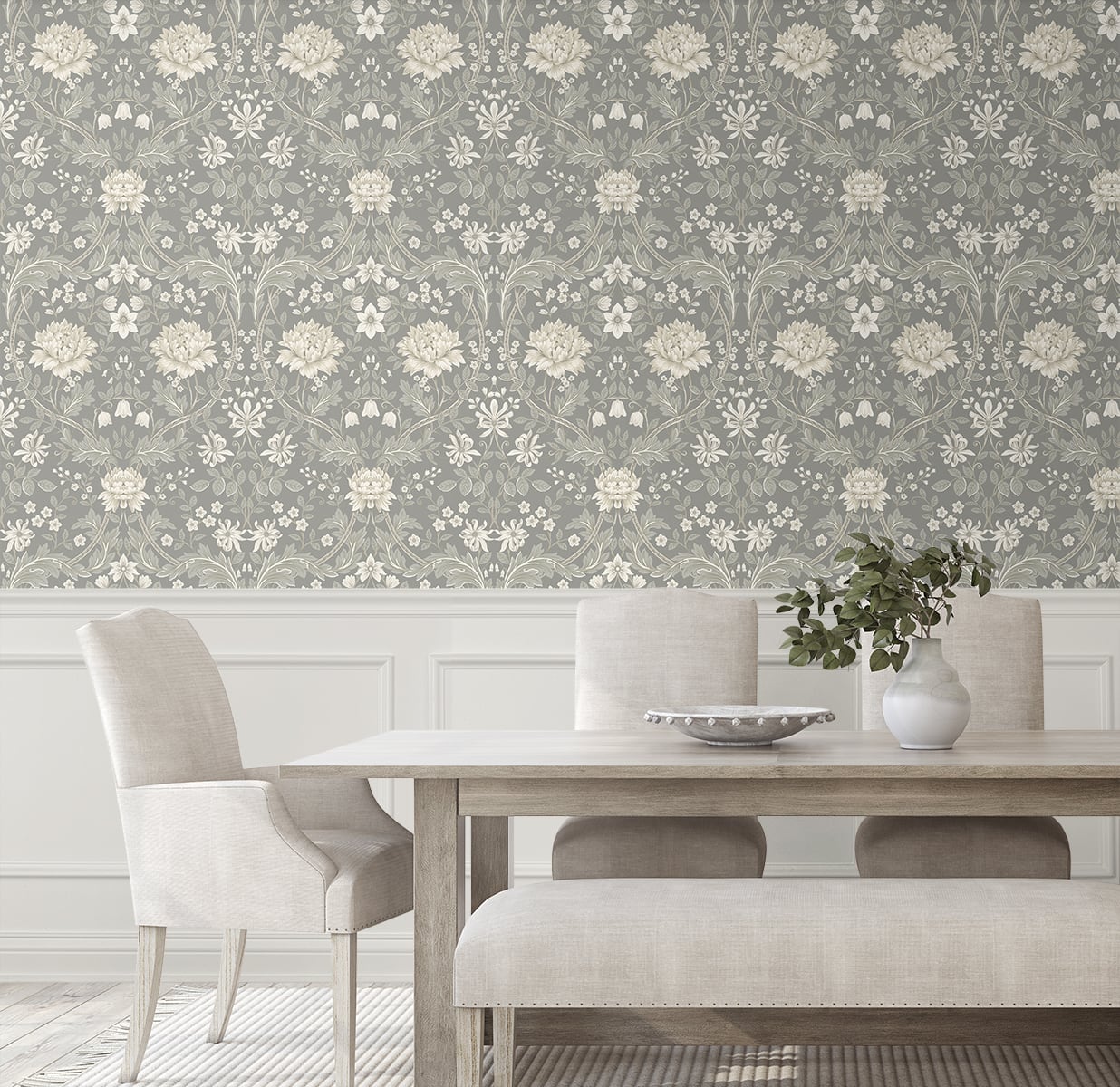 Honeysuckle Trail Floral Premium Peel and Stick Removable Wallpaper