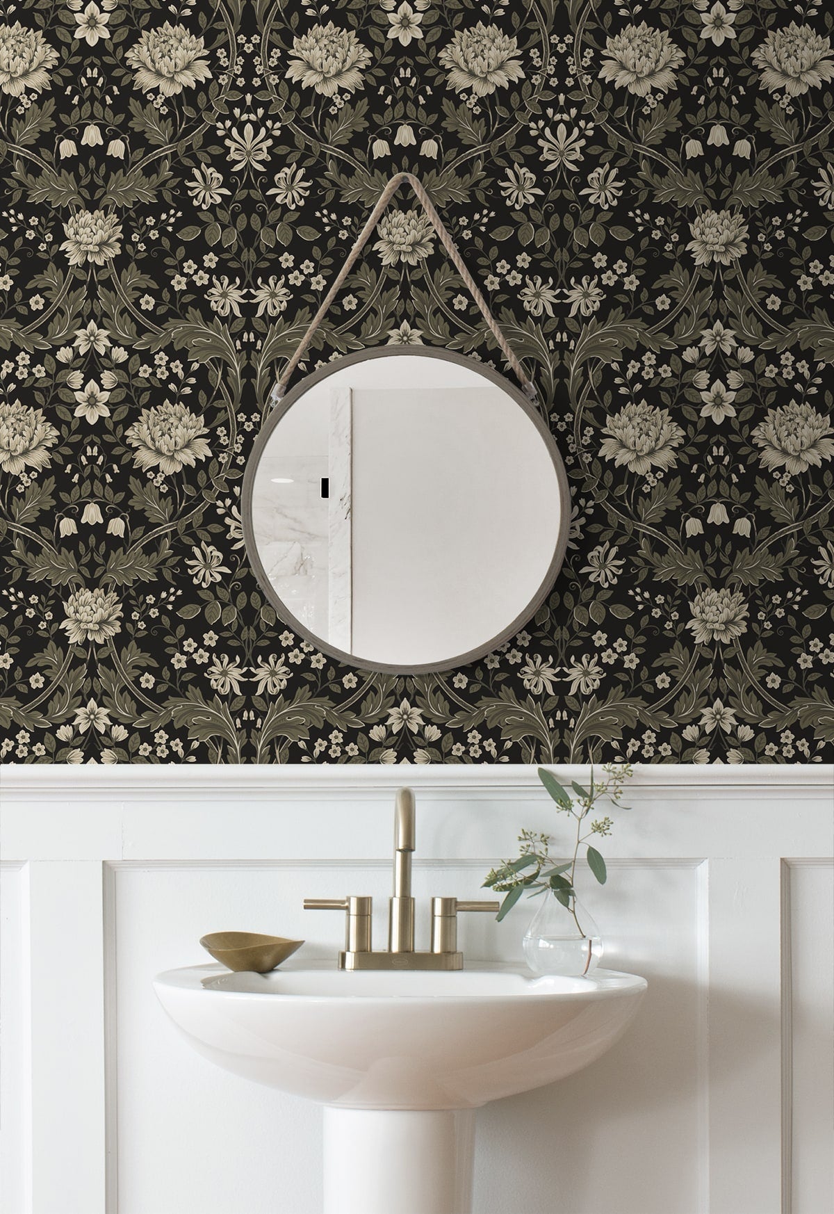 Honeysuckle Trail Floral Premium Peel and Stick Removable Wallpaper