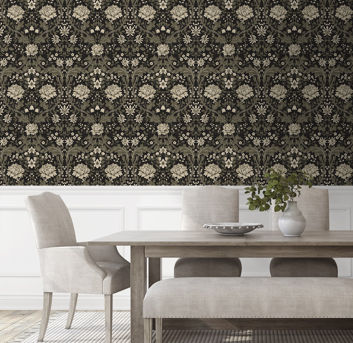 Honeysuckle Trail Floral Premium Peel and Stick Removable Wallpaper