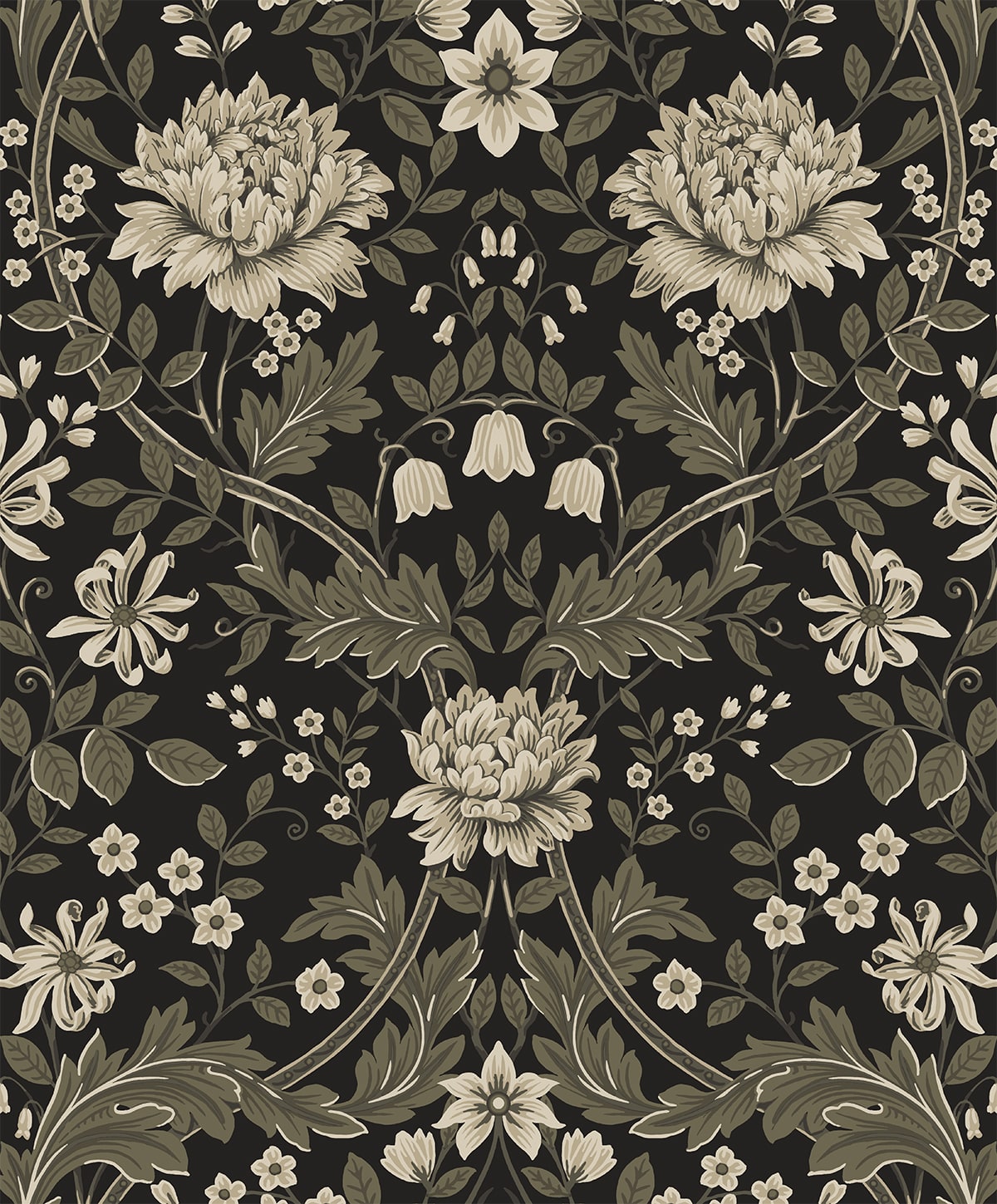 Honeysuckle Trail Floral Premium Peel and Stick Removable Wallpaper