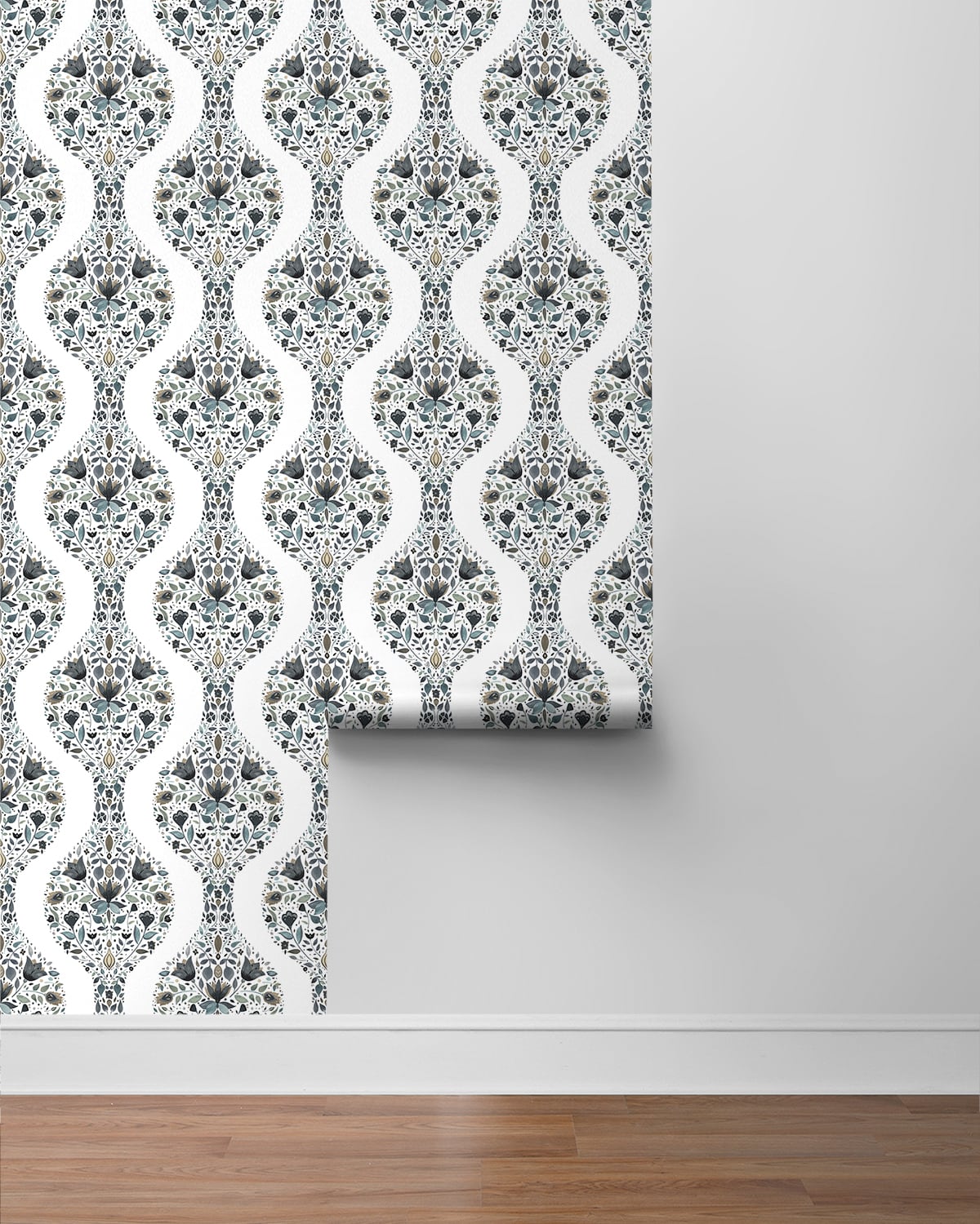 Floral Ogee Peel and Stick Removable Wallpaper