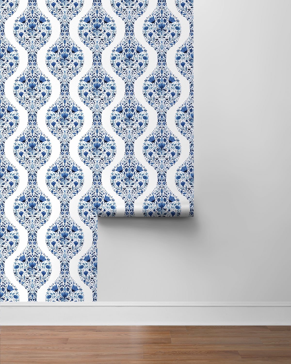 Floral Ogee Peel and Stick Removable Wallpaper