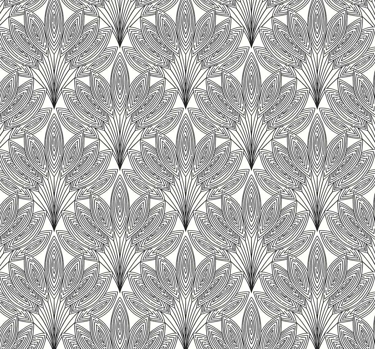 Peacock Leaves Premium Screen Printed Peel and Stick Removable Wallpaper