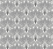 Peacock Leaves Premium Screen Printed Peel and Stick Removable Wallpaper