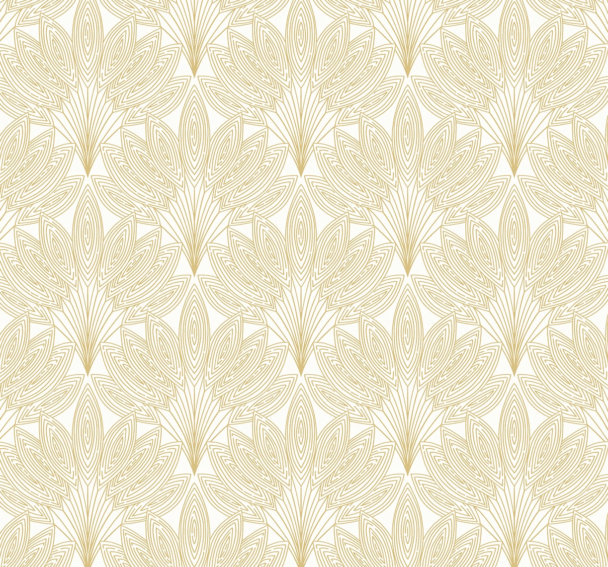 Peacock Leaves Premium Screen Printed Peel and Stick Removable Wallpaper