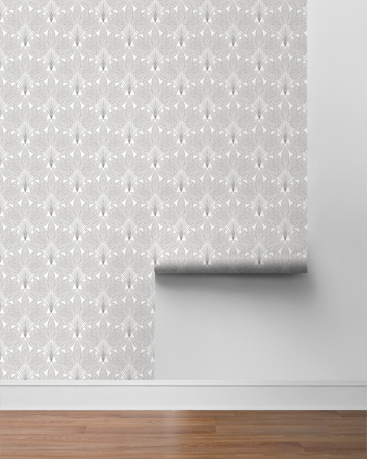 Peacock Leaves Premium Screen Printed Peel and Stick Removable Wallpaper