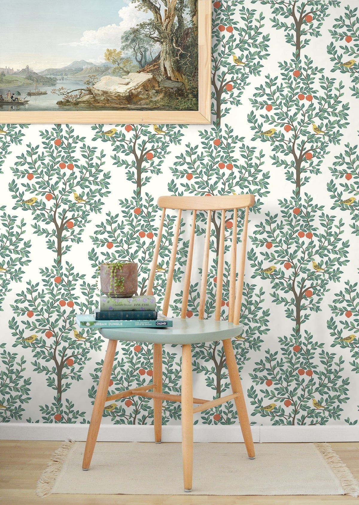 Fruit Tree Vintage Premium Peel and Stick Removable Wallpaper
