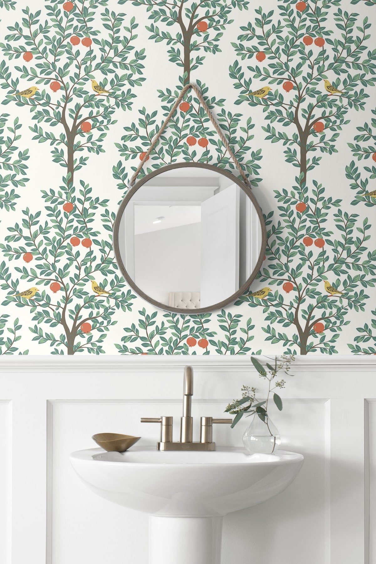 Fruit Tree Vintage Premium Peel and Stick Removable Wallpaper