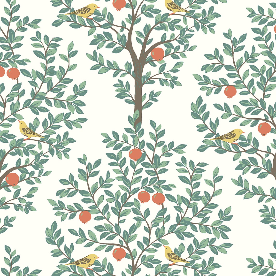 Fruit Tree Vintage Premium Peel and Stick Removable Wallpaper