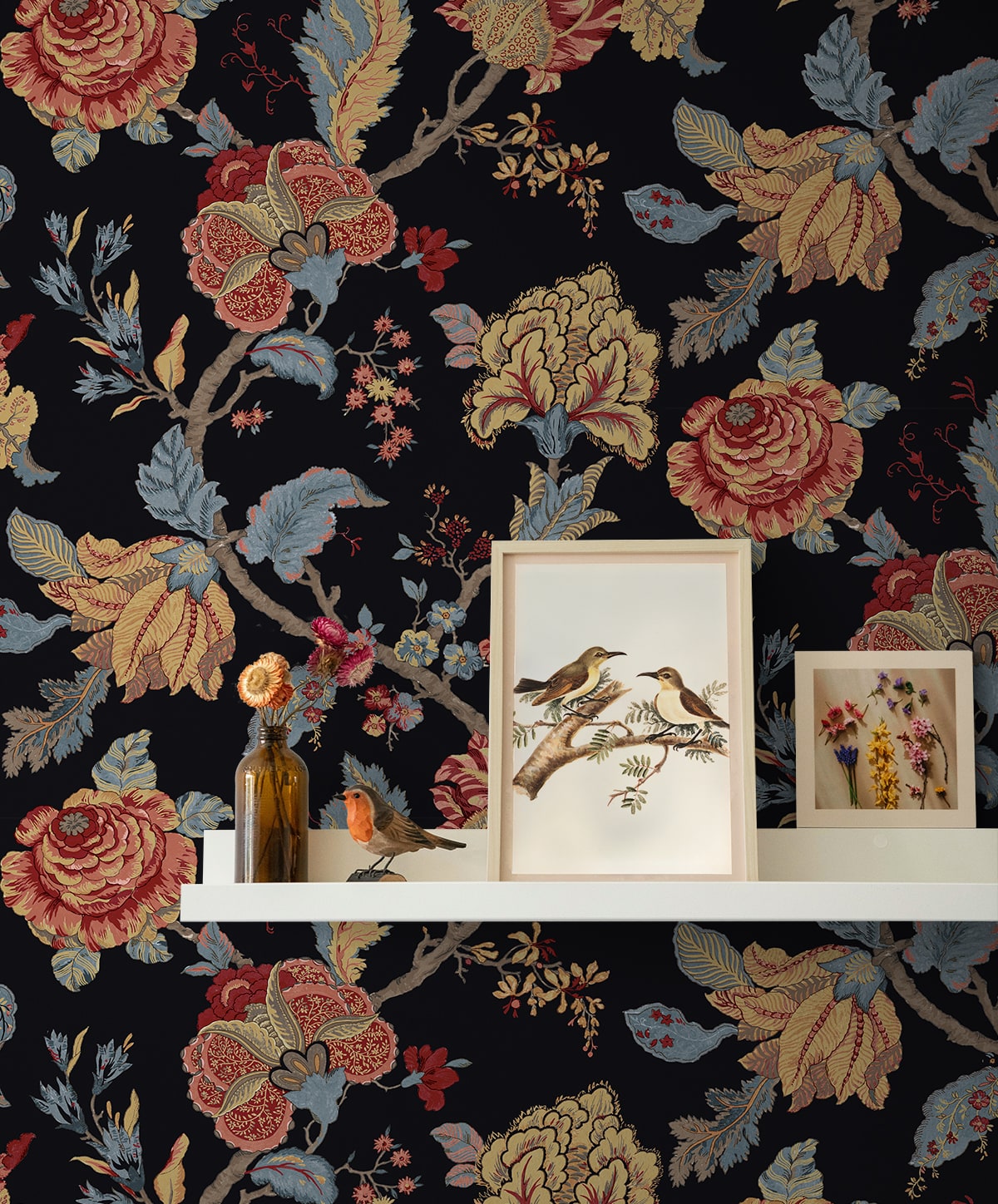 Kianna Jacobean Peel and Stick Removable Wallpaper