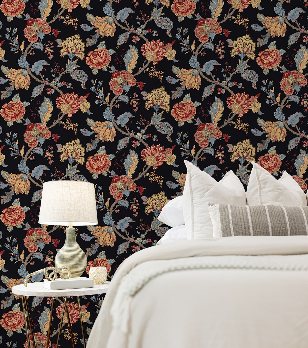 Kianna Jacobean Peel and Stick Removable Wallpaper