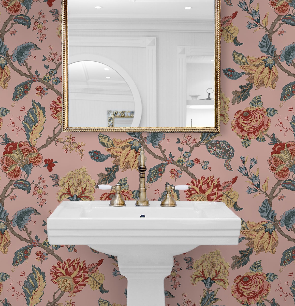Kianna Jacobean Peel and Stick Removable Wallpaper