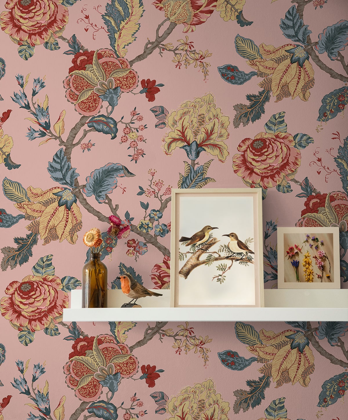 Kianna Jacobean Peel and Stick Removable Wallpaper