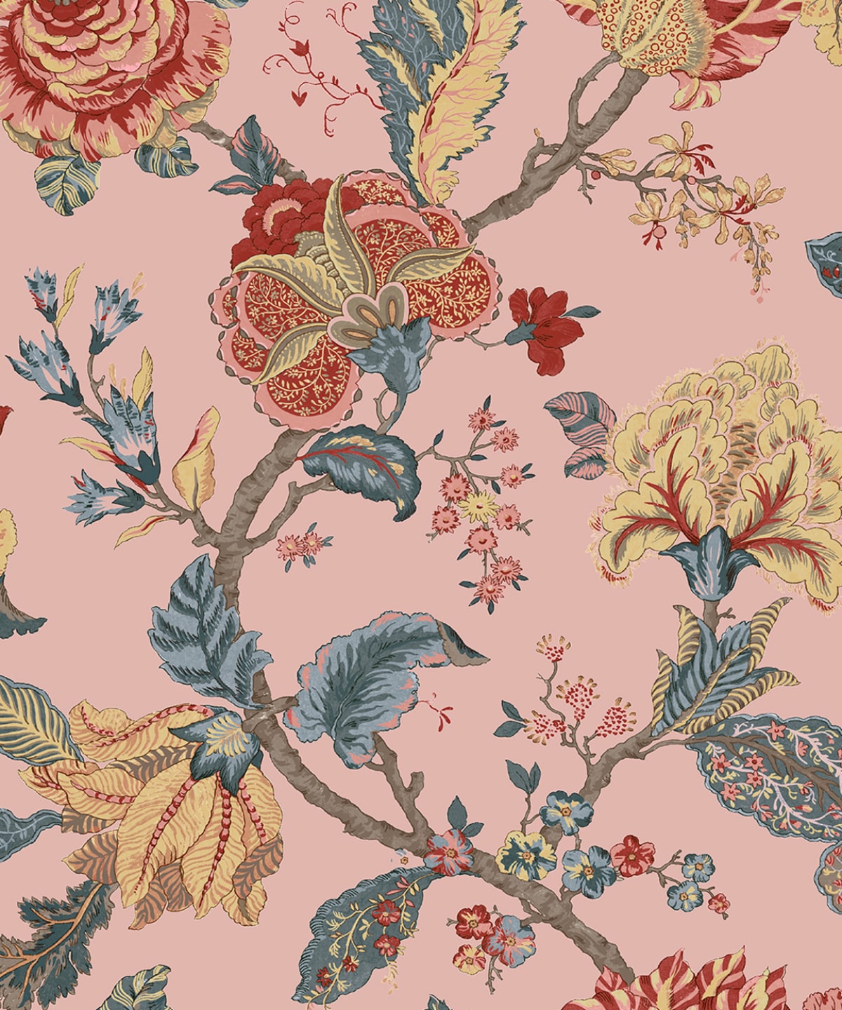 Kianna Jacobean Peel and Stick Removable Wallpaper
