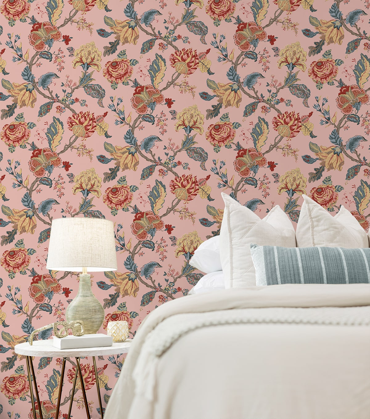 Kianna Jacobean Peel and Stick Removable Wallpaper