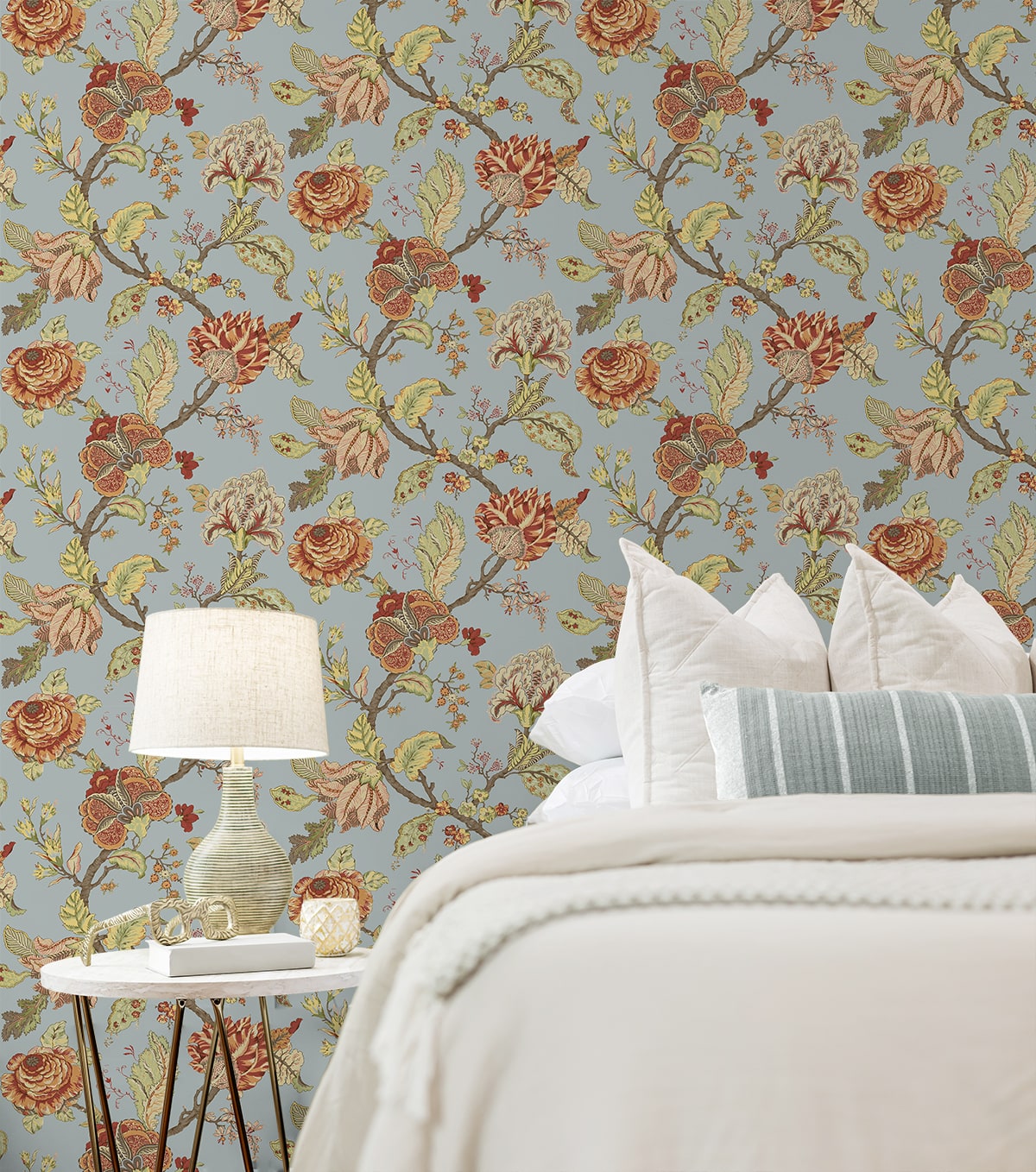 Kianna Jacobean Peel and Stick Removable Wallpaper