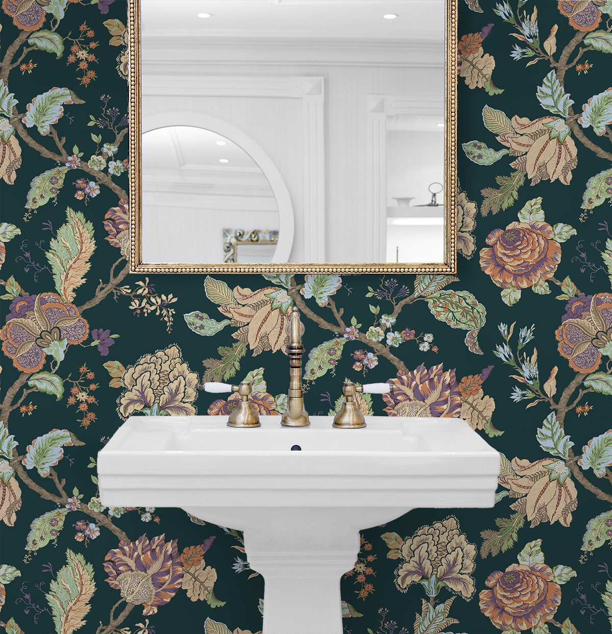 Kianna Jacobean Peel and Stick Removable Wallpaper