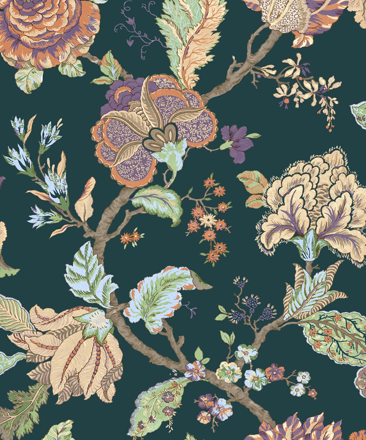 Kianna Jacobean Peel and Stick Removable Wallpaper