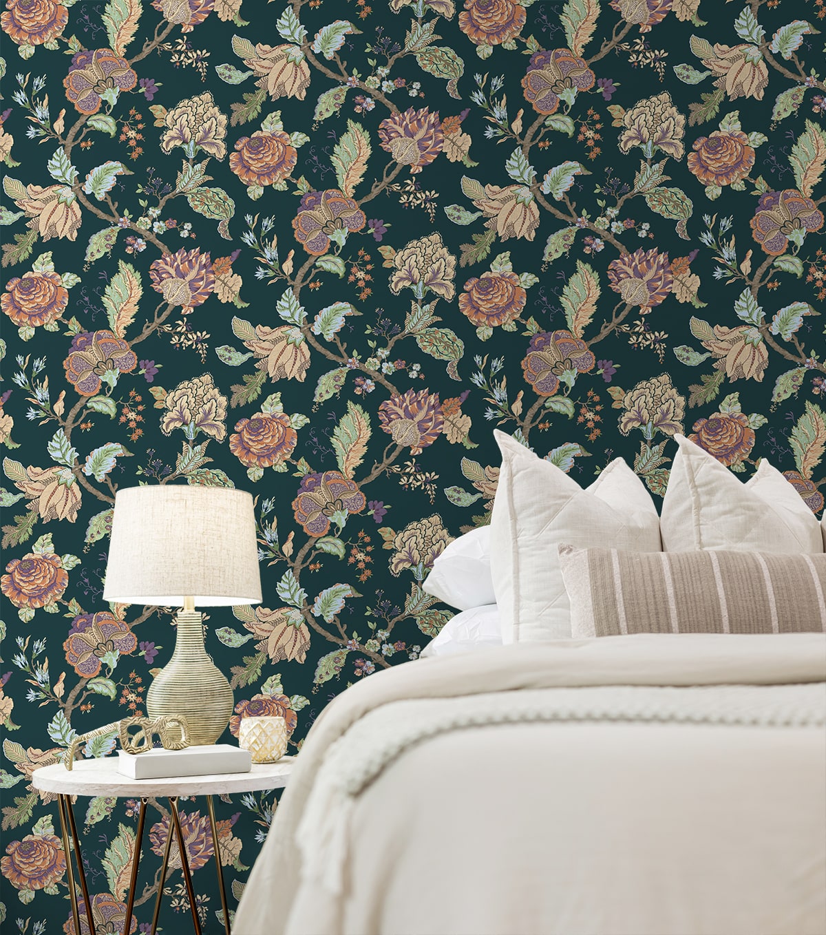 Kianna Jacobean Peel and Stick Removable Wallpaper