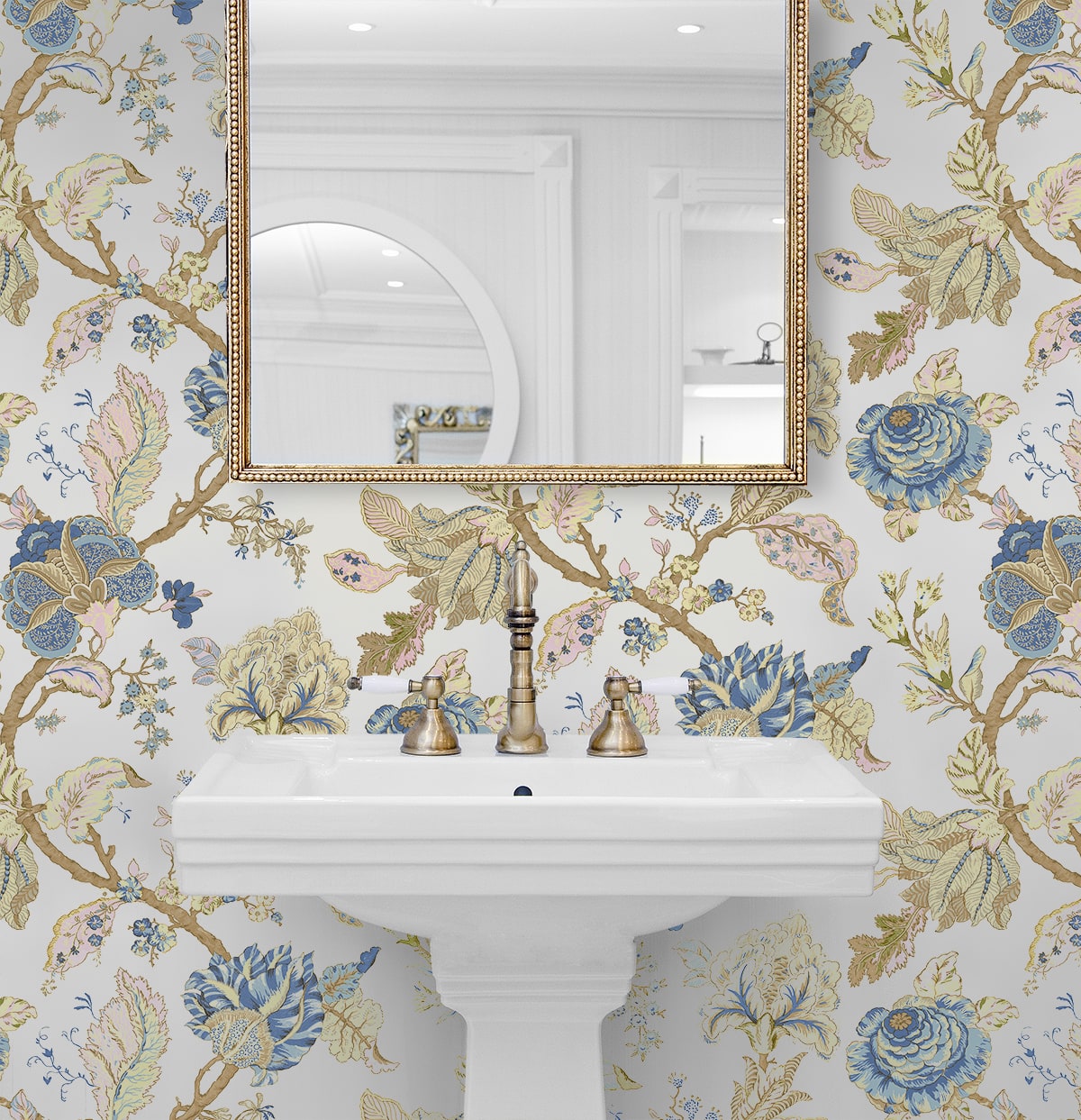 Kianna Jacobean Peel and Stick Removable Wallpaper