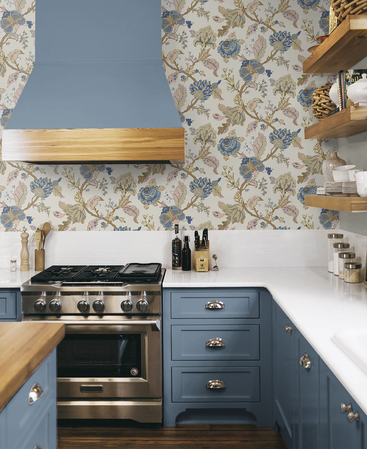 Kianna Jacobean Peel and Stick Removable Wallpaper