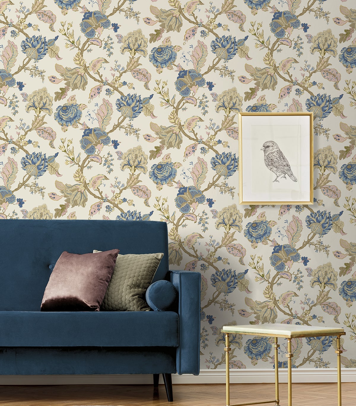 Kianna Jacobean Peel and Stick Removable Wallpaper