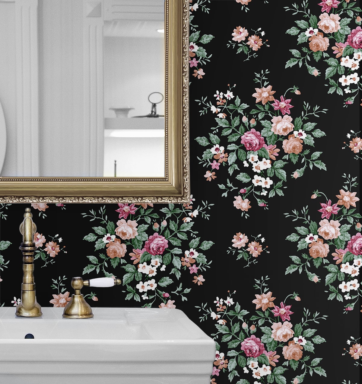 Floral Bunches Peel and Stick Removable Wallpaper