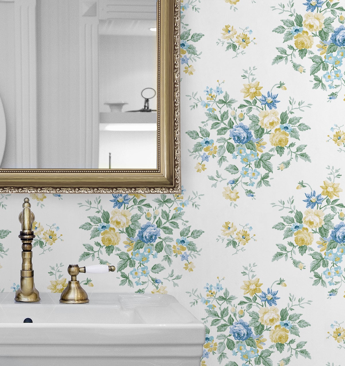 Floral Bunches Peel and Stick Removable Wallpaper
