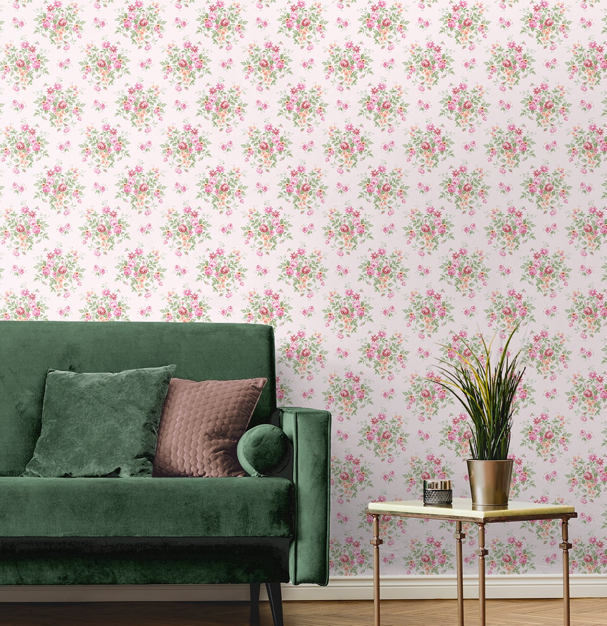 Floral Bunches Peel and Stick Removable Wallpaper