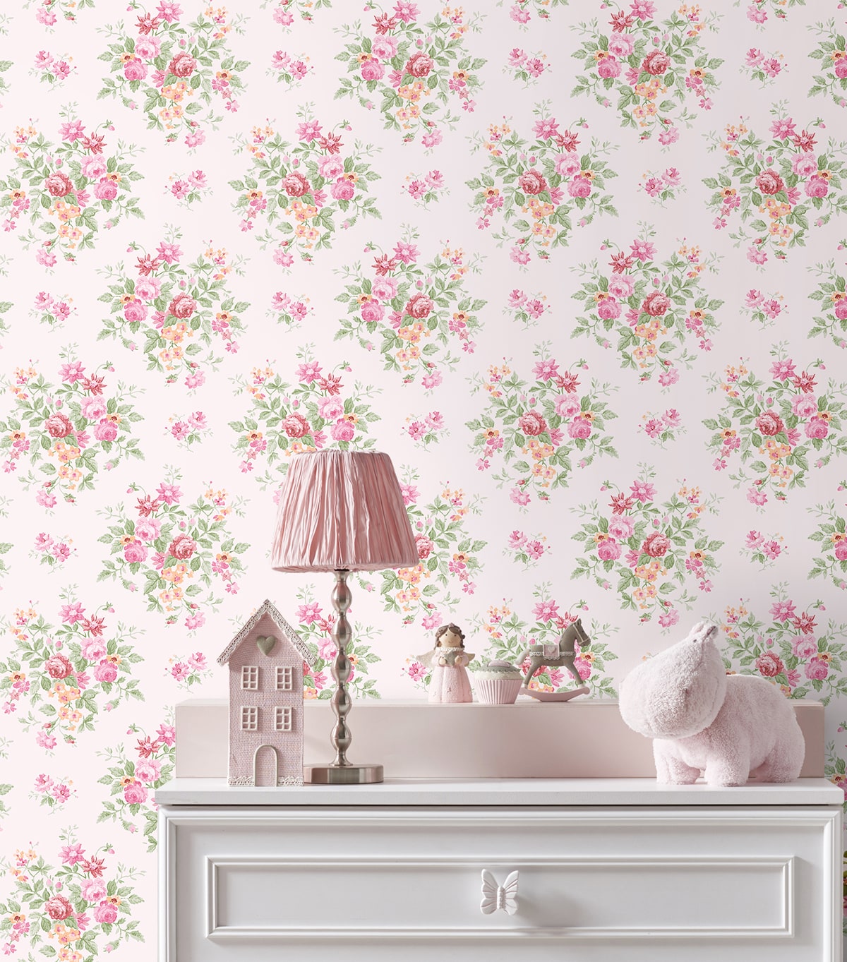 Floral Bunches Peel and Stick Removable Wallpaper