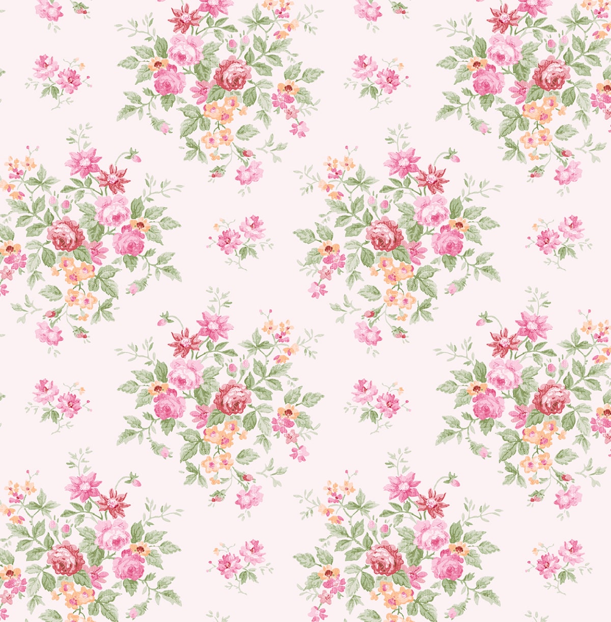 Floral Bunches Peel and Stick Removable Wallpaper