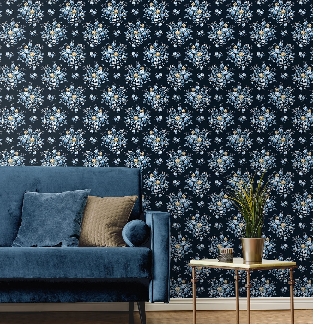 Floral Bunches Peel and Stick Removable Wallpaper