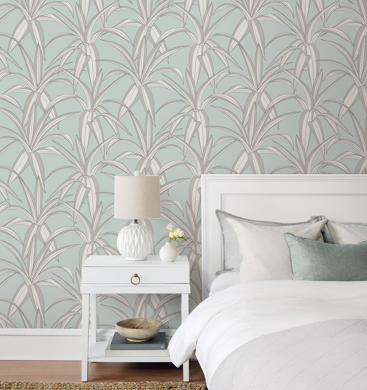 Tossed Cradle Plant Premium Peel and Stick Removable Wallpaper