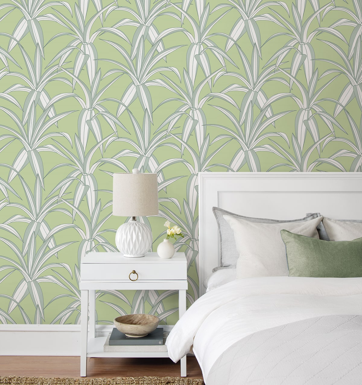 Tossed Cradle Plant Premium Peel and Stick Removable Wallpaper