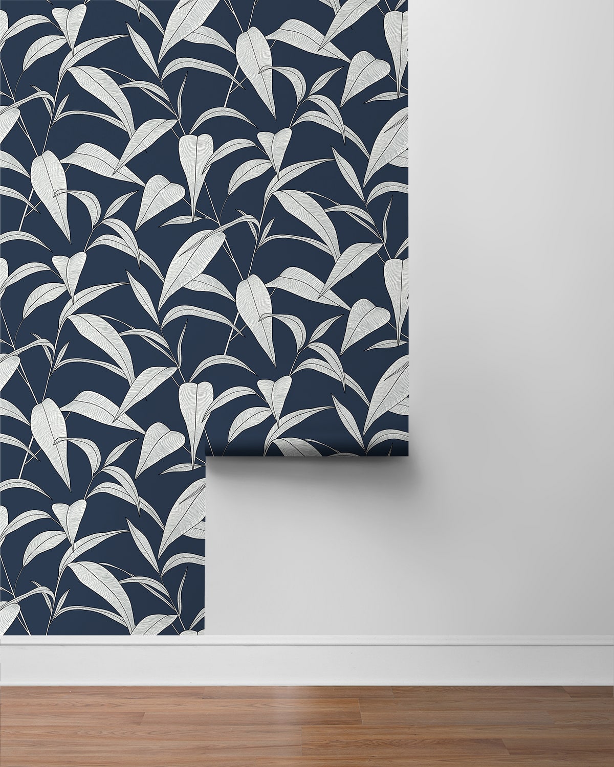 Pinstripe Leaf Trail Premium Peel and Stick Removable Wallpaper