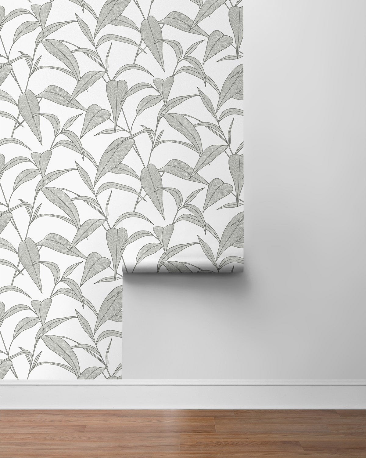 Pinstripe Leaf Trail Premium Peel and Stick Removable Wallpaper