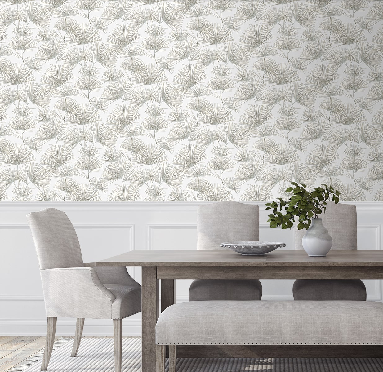 Pine Needles Botanical Premium Peel and Stick Removable Wallpaper