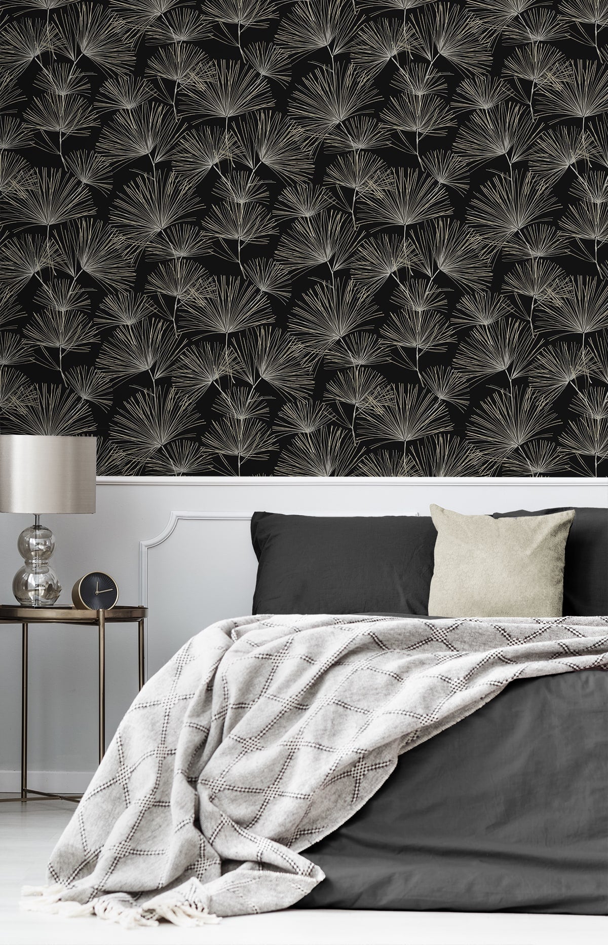 Pine Needles Botanical Premium Peel and Stick Removable Wallpaper