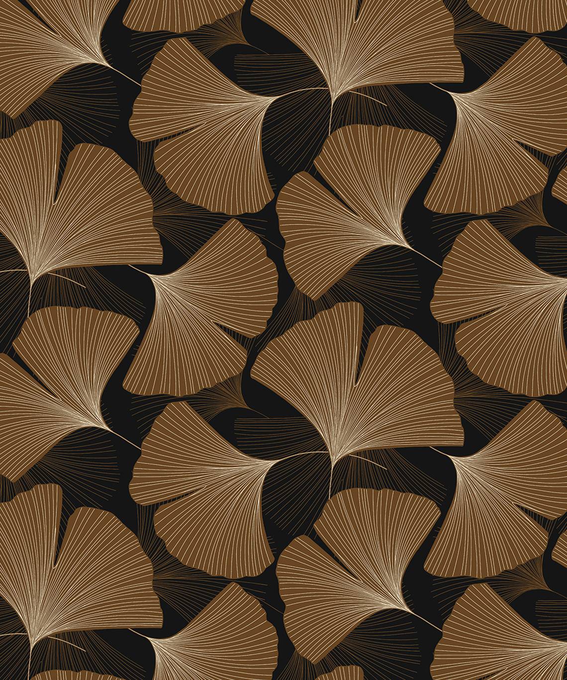 Tossed Ginkgo Leaf Premium Peel and Stick Removable Wallpaper